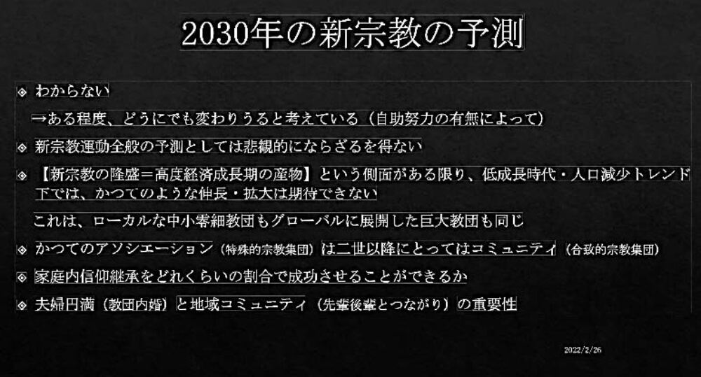 2030年の新宗教の予測
